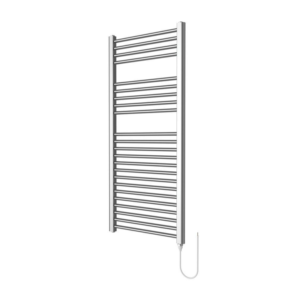 Flomasta 1100mm x 500mm 853BTU Chrome Flat Electric Towel Radiator Screwfix