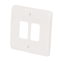 MK Grid Plus 2-Module Grid Faceplate White