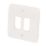 MK Grid Plus 2-Module Grid Faceplate White