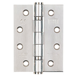 Smith & Locke  Polished Stainless Steel Grade 11 Fire Rated Ball Bearing Hinges 102mm x 76mm 3 Pack