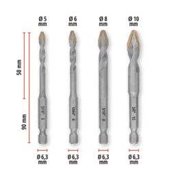 Einhell  Ceramic Drill Bit Set 4 Pieces