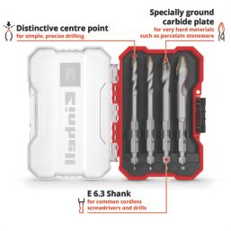 Einhell  Ceramic Drill Bit Set 4 Pieces