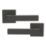 Cooke & Lewis Preder Lever on Rose Door Handles Pair Matt Black