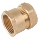 Midbrass  Brass Compression Adapting Female Coupler 1" x 1"