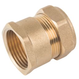Midbrass  Brass Compression Adapting Female Coupler 1" x 1"