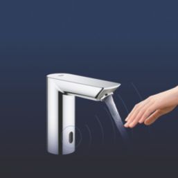 Grohe Bau Cosmopolitan E Battery-Powered 123mm Chrome Mono Basin Mixer Tap