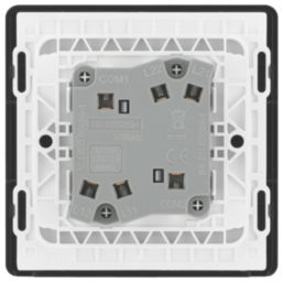 British General Evolve 20 A  16AX 2-Gang 2-Way Light Switch  Blue with Black Inserts