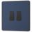 British General Evolve 20 A  16AX 2-Gang 2-Way Light Switch  Blue with Black Inserts