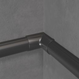 D-Line Black Mini Trunking Internal Bends 30mm x 15mm 2 Pack