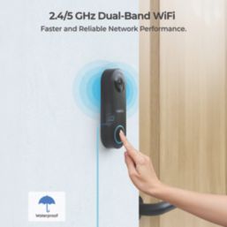 Reolink 2K+  Wired Smart AI WiFi Video Doorbell & Chime 64GB Black