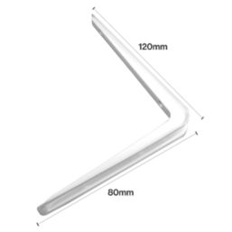 Essentials Cantilever Shelf Brackets White 120mm x 80mm 20 Pack