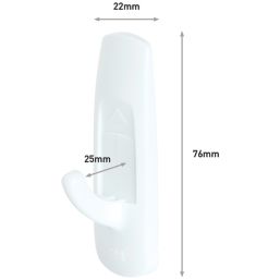 Command White Self-Adhesive Medium Utility Hook 7 Pack