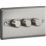 Knightsbridge  3-Gang 2-Way LED Intelligent Dimmer Switch  Brushed Chrome