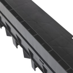 FloPlast FloDrain Threshold Channel Drain Black 1090mm x 1m
