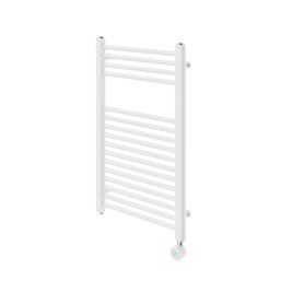Flomasta 800mm x 500mm 853BTU White Flat Electric Towel Radiator