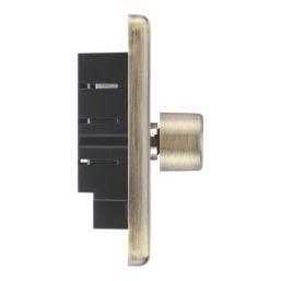 LAP  1-Gang 2-Way LED Dimmer Switch  Antique Brass with Colour-Matched Inserts