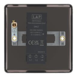 LAP  1-Gang 2-Way LED Dimmer Switch  Antique Brass with Colour-Matched Inserts