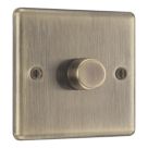 LAP  1-Gang 2-Way LED Dimmer Switch  Antique Brass with Colour-Matched Inserts