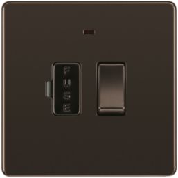 LAP  13A Switched Fused Spur with LED Black Nickel