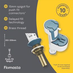 Flomasta  Bottom-Entry Push Fit Inlet Valve 15mm