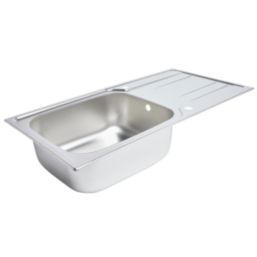 1 Bowl Stainless Steel Kitchen Sink & Drainer  1000mm x 500mm
