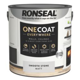 Ronseal 2.5Ltr Smooth Stone Matt Emulsion Multi Surface Paint