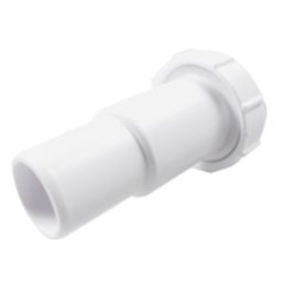 Flomasta Push-Fit Flexible Waste Pipe White 40mm x 500 - 1420mm