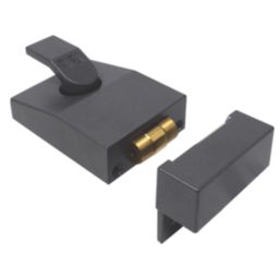Yale 81  Roller Bolt Nightlatch Dark Metal Grey / Polished Brass 60mm Backset