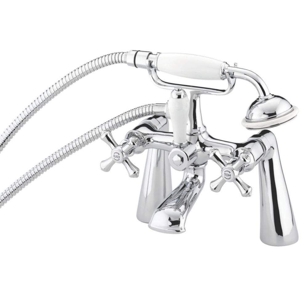 Bristan Colonial Surface-Mounted Bath / Shower Mixer Bathroom Tap ...
