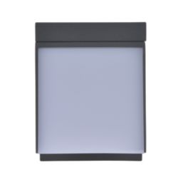 Lutec Prima Outdoor LED Solar Hybrid Wall Light With PIR Sensor Dark Grey 400lm