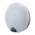 Brackenheath iSpot Frameless Outdoor Round LED Bulkhead Light With PIR & Photocell Sensor Black 9W 1150lm