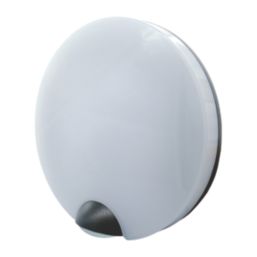 Brackenheath iSpot Frameless Outdoor Round LED Bulkhead Light With PIR & Photocell Sensor Black 9W 1150lm