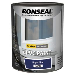 Ronseal  750ml Royal Blue Satin Self Priming uPVC Paint