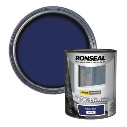 Ronseal  750ml Royal Blue Satin Self Priming uPVC Paint
