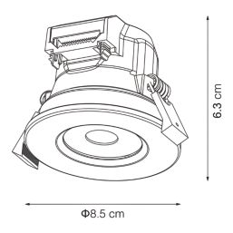 LAP Ubertas Tilt  LED Downlight Brushed Nickel 4W 420lm