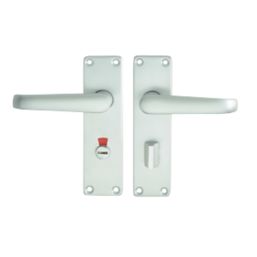 Union Swallow Bathroom Door Handle RH Pair Satin Aluminium