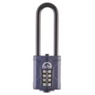 Squire  Water-Resistant Long Shackle Combination  Padlock Blue 40mm