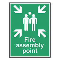 Non Photoluminescent "Fire Assembly Point" Sign 400 x 300mm