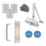 Smith & Locke  Fire Rated Pull Handle Door Kit Set Satin Silver