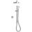 Mira Mode Dual Gravity-Pumped Rear-Fed Chrome Thermostatic Digital Mixer Shower
