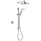 Mira Mode Dual Gravity-Pumped Rear-Fed Chrome Thermostatic Digital Mixer Shower