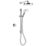 Mira Mode Dual Gravity-Pumped Rear-Fed Chrome Thermostatic Digital Mixer Shower
