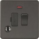 Knightsbridge  13A Switched Fused Spur & Flex Outlet with LED Smoked Bronze