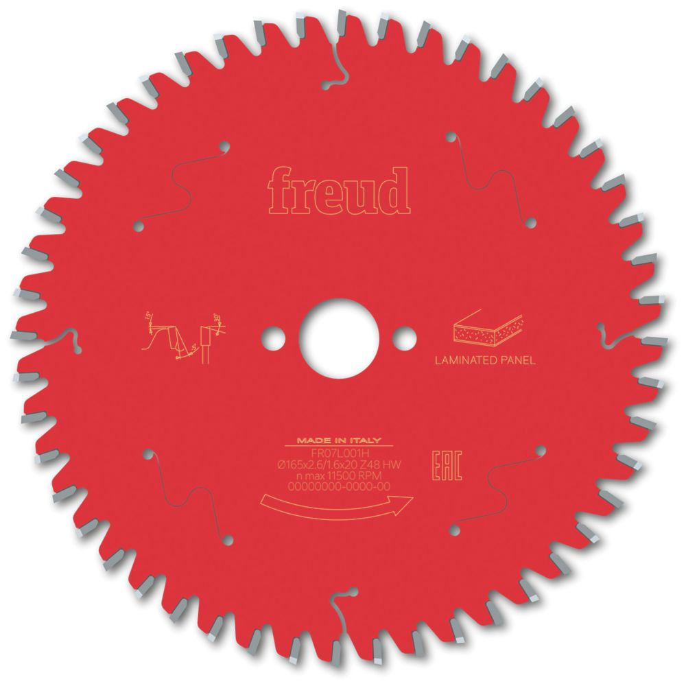 Freud F03FS09800 Laminate Panel Circular Saw Blade 165 x 20mm 48T