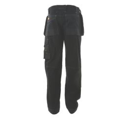 DEWALT Logan Pro-Stretch Work Trousers Black 34" W 31" L