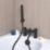 ETAL Lanza Matt Black 174mm Deck Mounted Dual Control Manual Shower Mixer Tap
