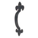 GateMate  Fleur de Lys Door Handle Black Powder-Coated