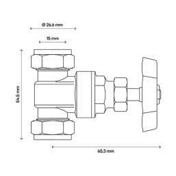Flomasta Gate Valve 15mm