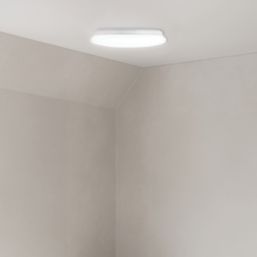 4lite Ancona Indoor Round LED Bulkhead Light White  15W 1500lm