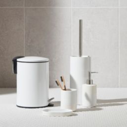 Koros Toilet Brush & Holder White
